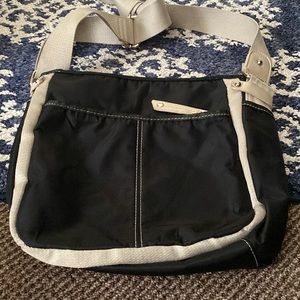 Black tan Nine West purse with strap